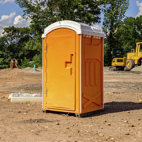 how often are the portable restrooms cleaned and serviced during a rental period in Pipestone